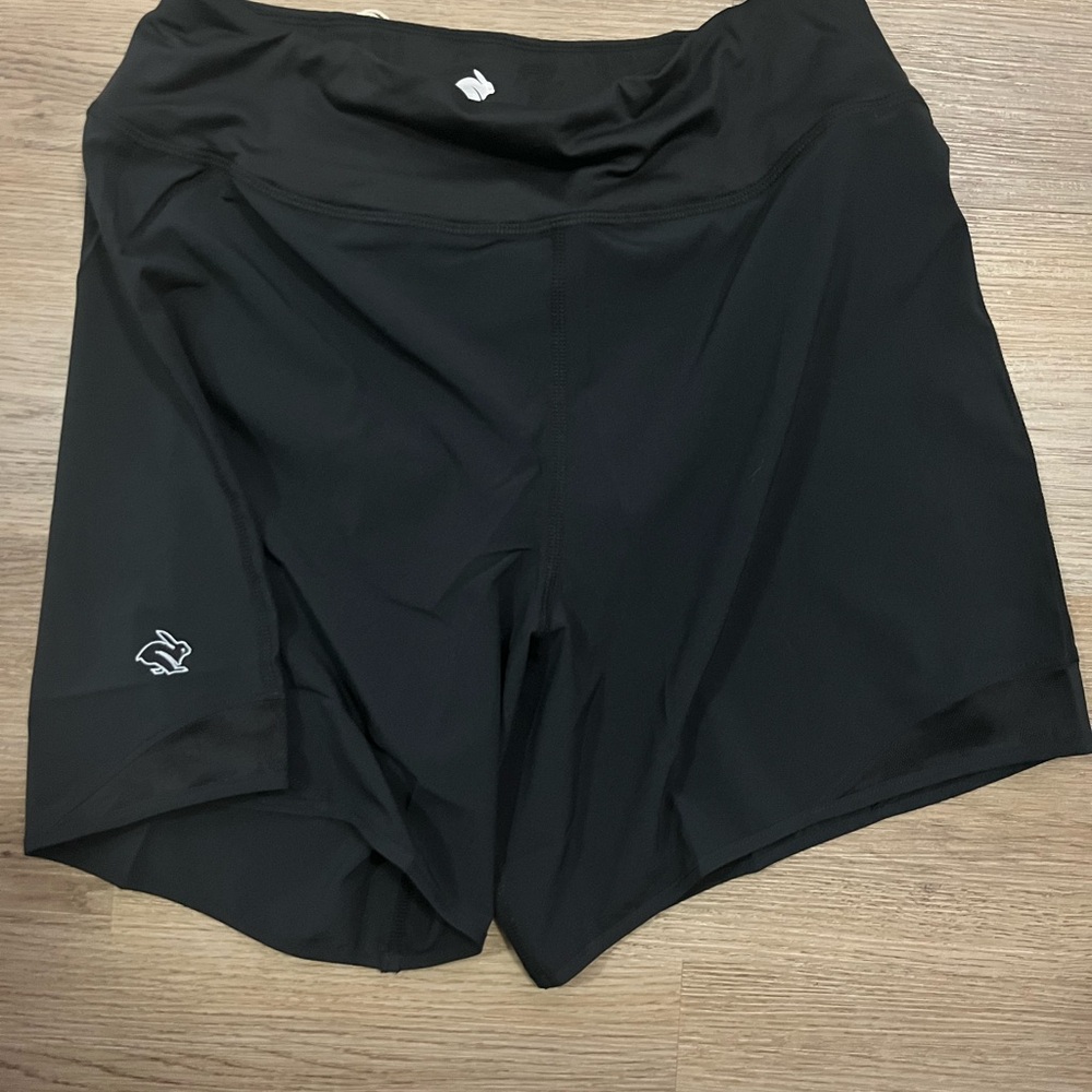 Rabbit Mid Rise Relaxed 6 inch Black Shorts